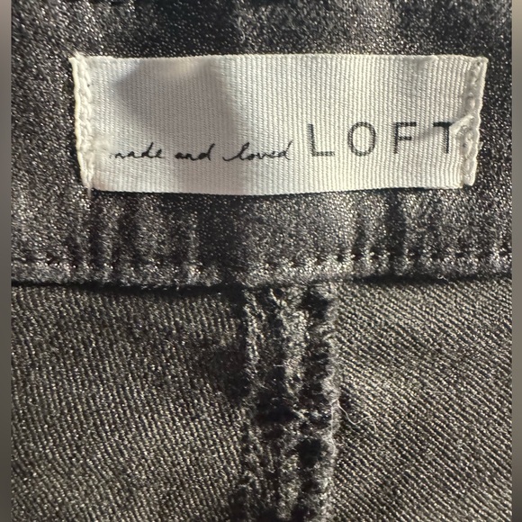 LOFT SHIMMER HIGH RISE SKINNY JEANS - Picture 6 of 13